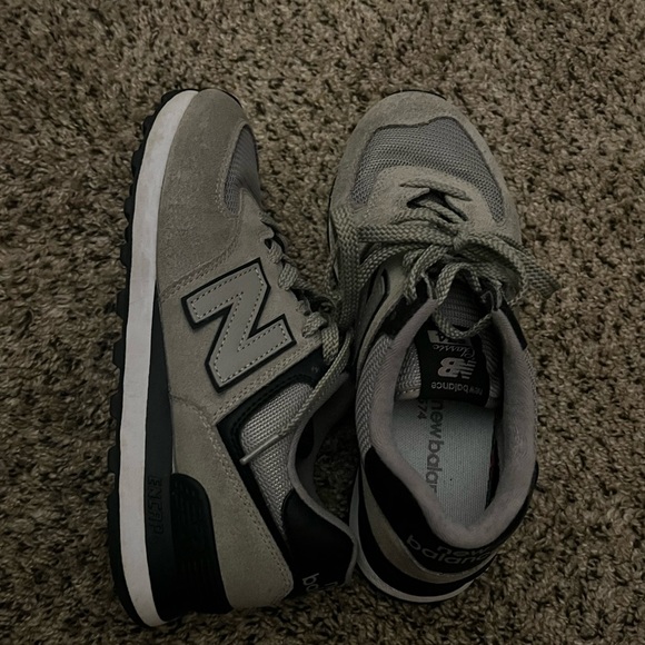 New Balance 574 Navy/Grey - Picture 3 of 5